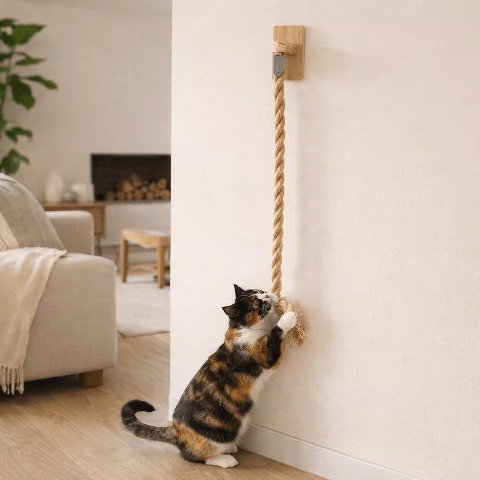 Juego de pared que gasta la energía de tu gato