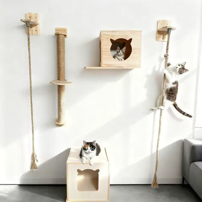 Juego de pared que gasta la energía de tu gato